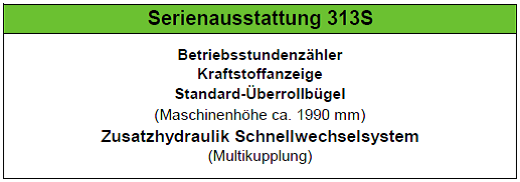 Avant 300 Serienausstattung