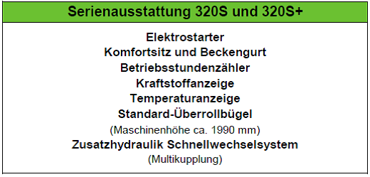 Avant 300 Serienausstattung